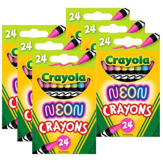24 Packs: 6 ct. (144) Crayola&#xAE; Neon Crayons